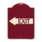 Signmission Exit With Left Arrow Heavy-Gauge Aluminum Architectural Sign, 24" H, 18" L, BU-1824-24607 A-DES-BU-1824-24607 - alternate 1